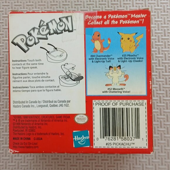 1990's Pokemon #25 Pikachu Hasbro - Picture 2 of 3